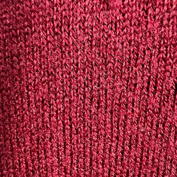 Alan Stuart Sweater Mens Large Mock Neck Maroon Merino Wool Long Sleeve Italy L - Picture 5 of 8